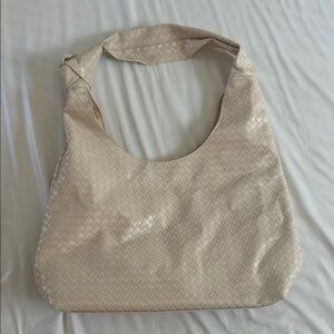 SHEIN Cream Textured Hobo Bag